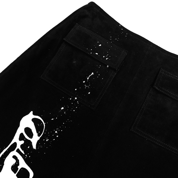 Hand Painted, suede SuperDry mini skirt - Picture 2 of 7
